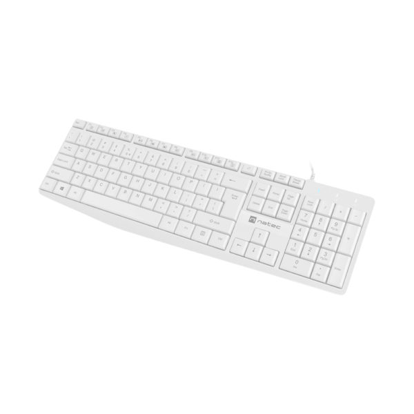 Slim White Keyboard Natec Nautilus - Image 2
