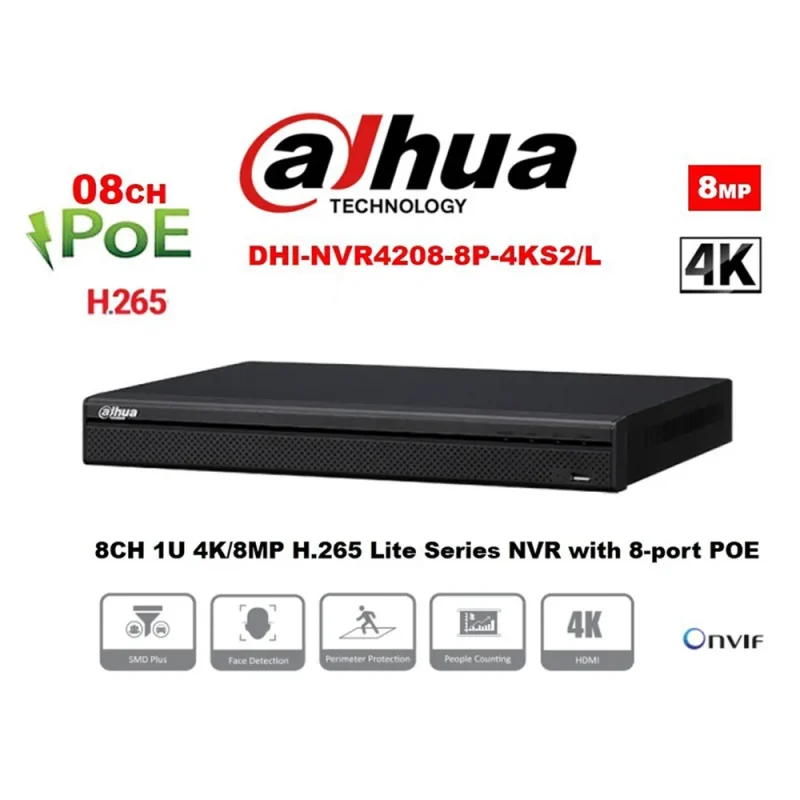 DAHUA-RECORDER-DHI-NVR4208-8P-4KS