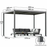 pergola tenda 3x4