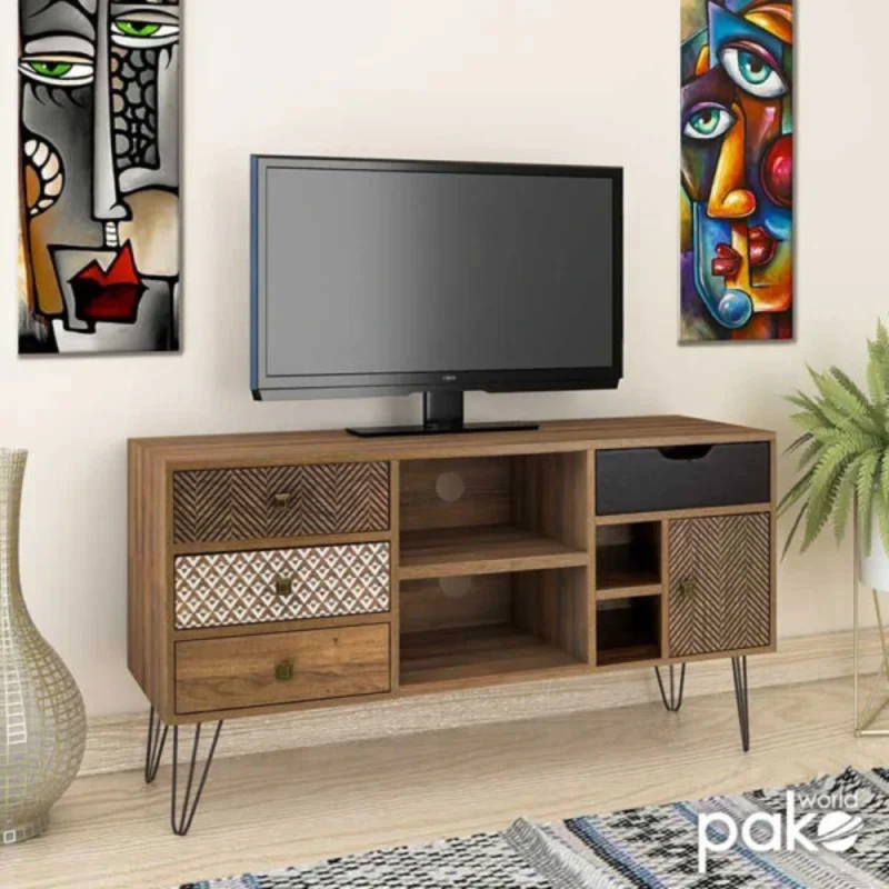 TV komoda so fioki Boho vo orev nijansa