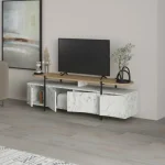 TV komodi MK Ondine vo crn mermer-prirodna nijansa