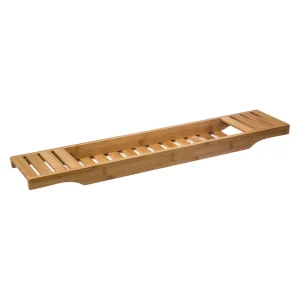polica za kada Seli od bambus vo prirodna boja 15x70x4 5 cm
