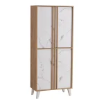 shkaf za chevli Kumen vo dezen dab i mermer 74x38x174 cm