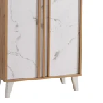 shkaf za chevli Kumen vo dezen dab i mermer 74x38x174 cm