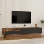 TV komoda za dnevna soba Eclipse vo krem dabova i antracit dabova boja