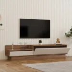 TV komoda za dnevna soba Eclipse vo krem dabova i antracit dabova boja